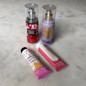 Bath & Body Works Body Mists and Hand Creams Set